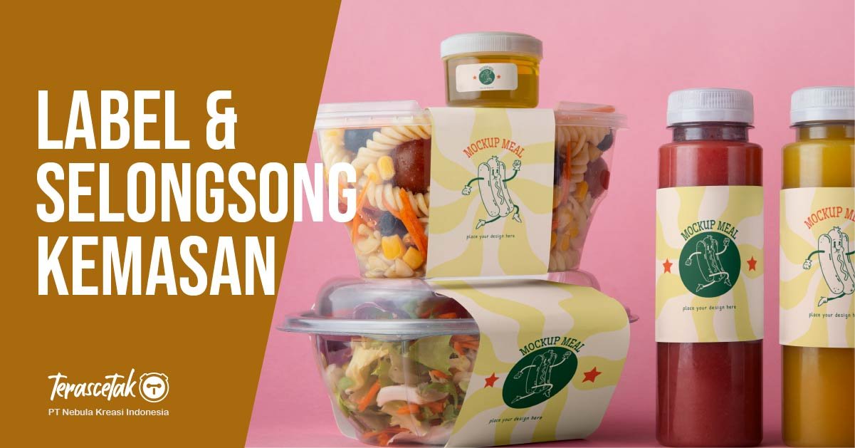 Cetak label bento custom untuk makanan