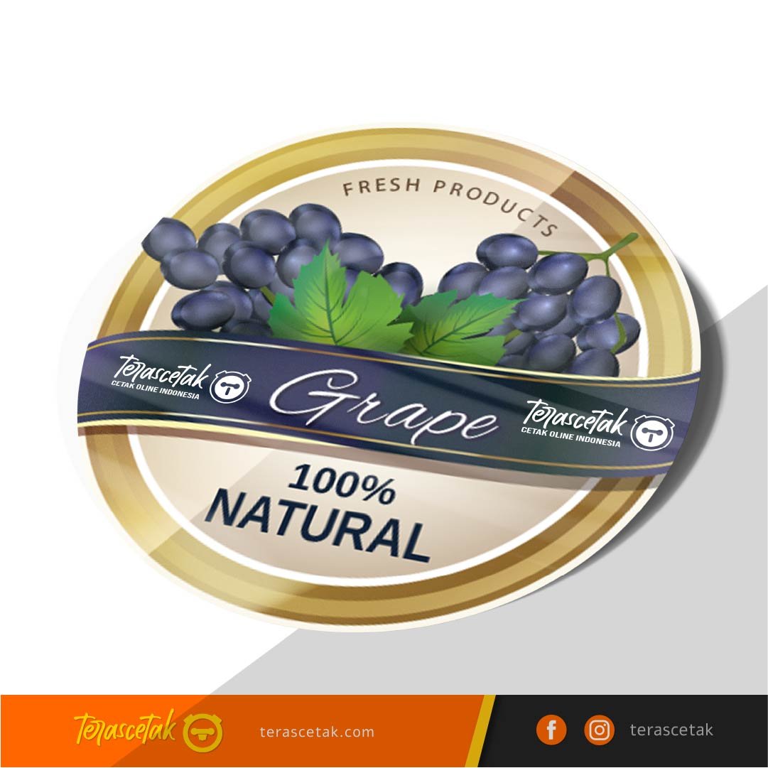 Cetak Stiker Label TerasCetak custom desain