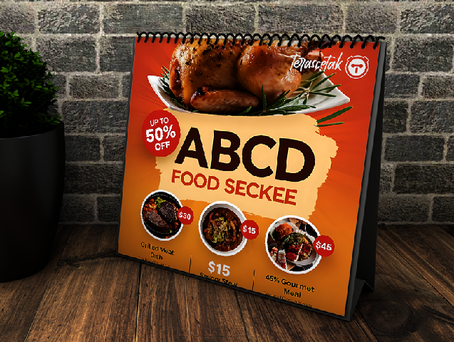 Kalender Meja Spiral Custom