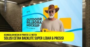 Hasil cetak backlite fabric UV